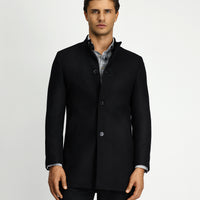 Black Wool Classic Coat