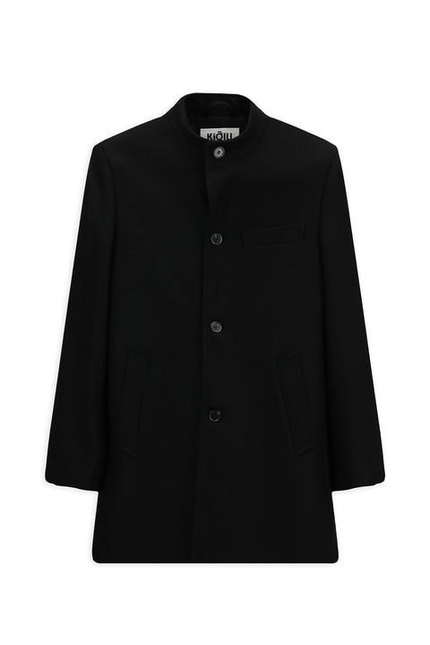 Black Wool Classic Coat