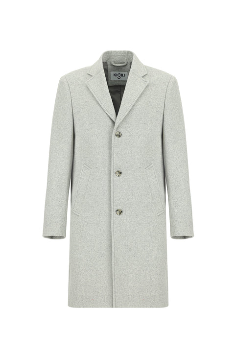 Medium Grey Classic Wool Coat