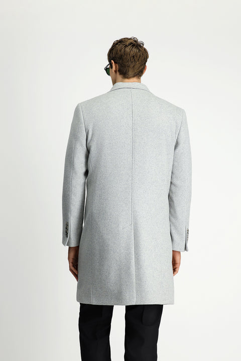 Medium Grey Classic Wool Coat