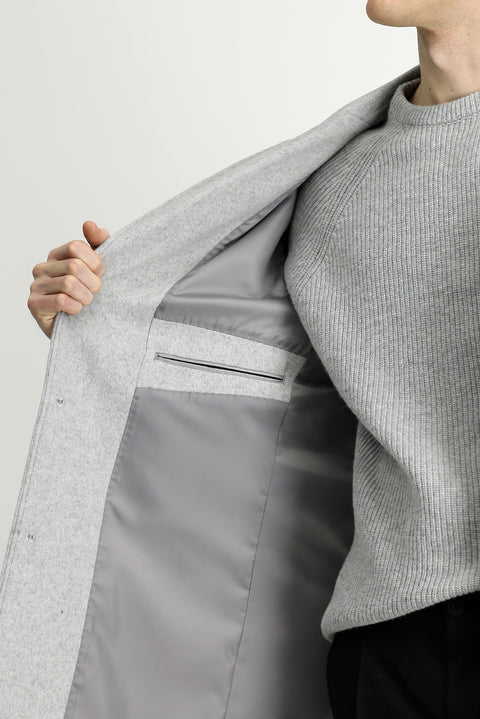 Medium Grey Classic Wool Coat