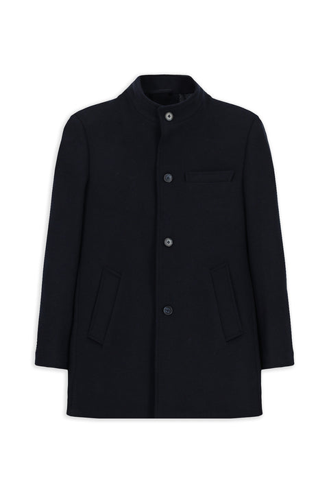 Dark Navy Classic Wool Coat