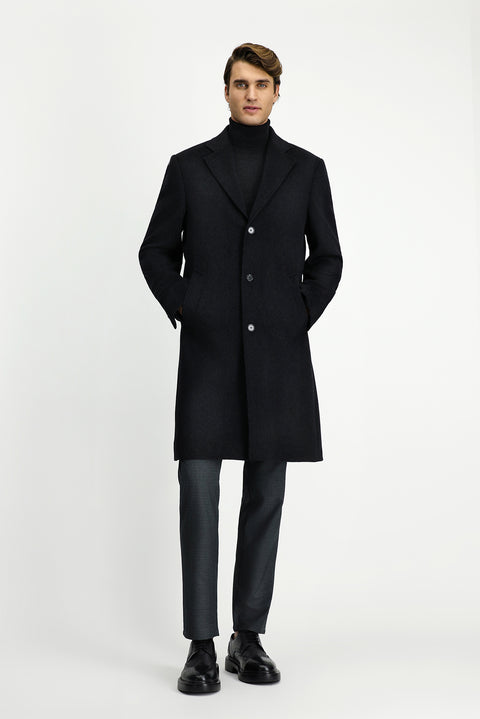 Dark Anthracite Wool Classic Coat