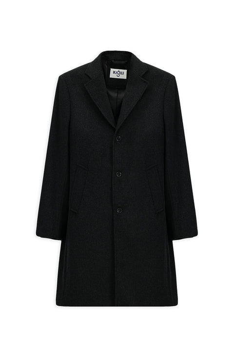Dark Anthracite Wool Classic Coat