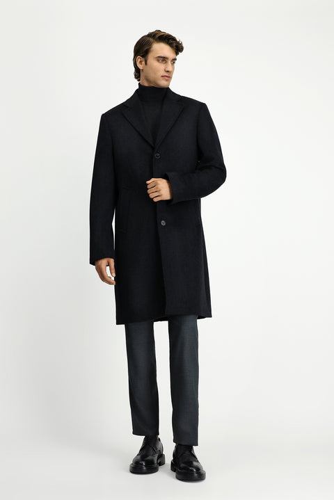 Dark Anthracite Wool Classic Coat