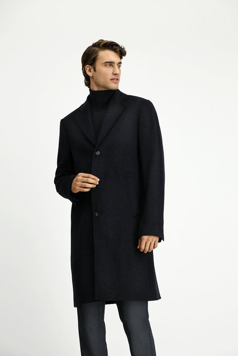 Dark Anthracite Wool Classic Coat