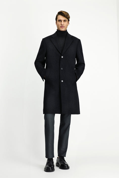 Dark Anthracite Wool Classic Coat