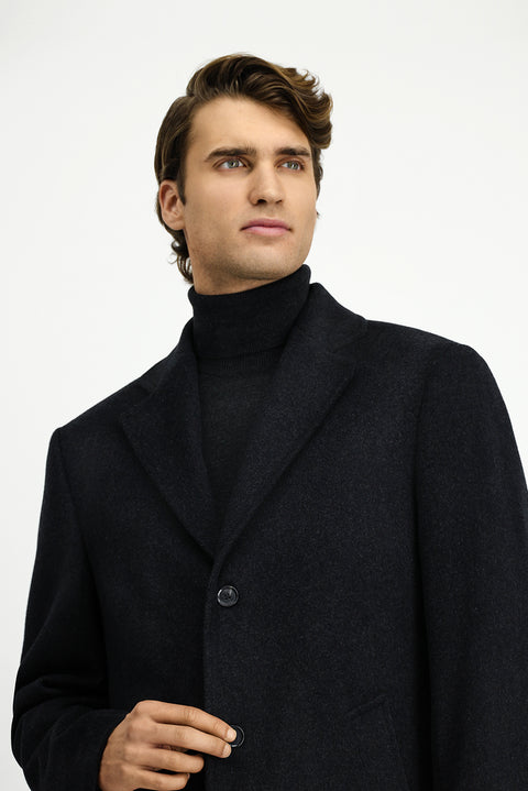 Dark Anthracite Wool Classic Coat