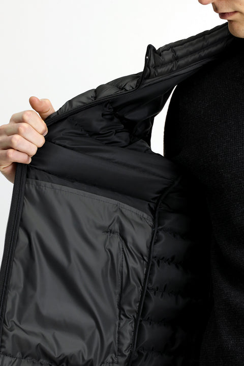 Mid Anthracite Slim Fit Stand Collar Zippered Quilted Sports Vest