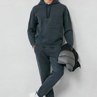 Medium Anthracite Patterned Cotton Sweatshirt/Sweatpants