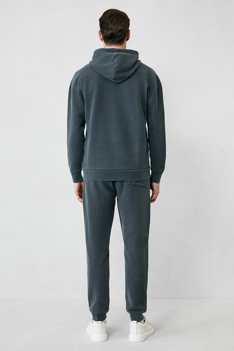 Medium Anthracite Patterned Cotton Sweatshirt/Sweatpants