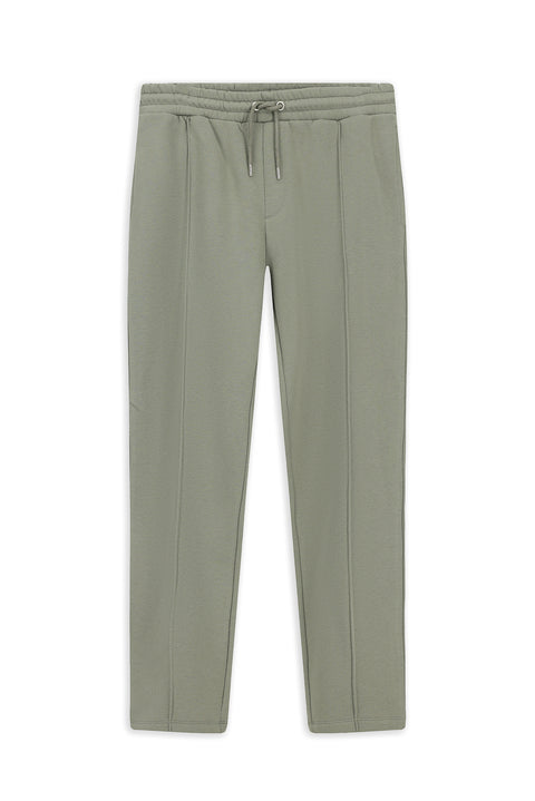 Light Khaki Cotton Sweatpants/Sweatpants with Elastic Waistband and Drawstring Pockets