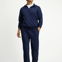 Indigo Regular Fit Cotton Printed Sweatpants / Track Pants