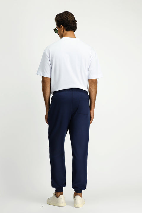 Indigo Regular Fit Cotton Printed Sweatpants / Track Pants