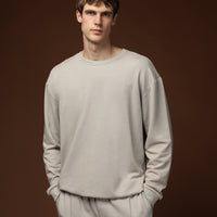 Taş Bisiklet Yaka Regular Fit Pamuklu Basic Sweatshirt
