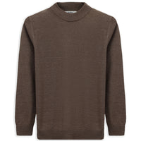 Medium Mink Half Turtleneck Regular Fit Cotton Knitted Sweater