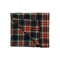 Dark Red Knitted Plaid TV Blanket