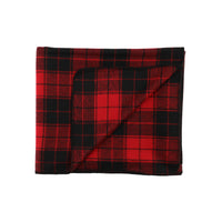 Dark Navy Knitted Plaid TV Blanket