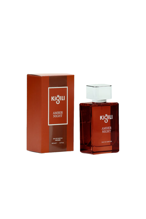 3'lü Kravat & Kol Düğmesi & 100 ml Amber Night Parfüm Hediye Kutulu Set
