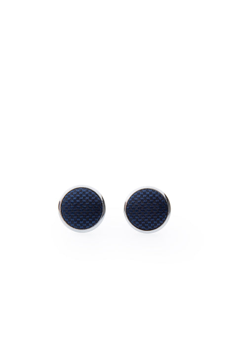 Dark Navy Blue 3-Piece Patterned Tie, Pocket Square & Cufflinks Set in Gift Box