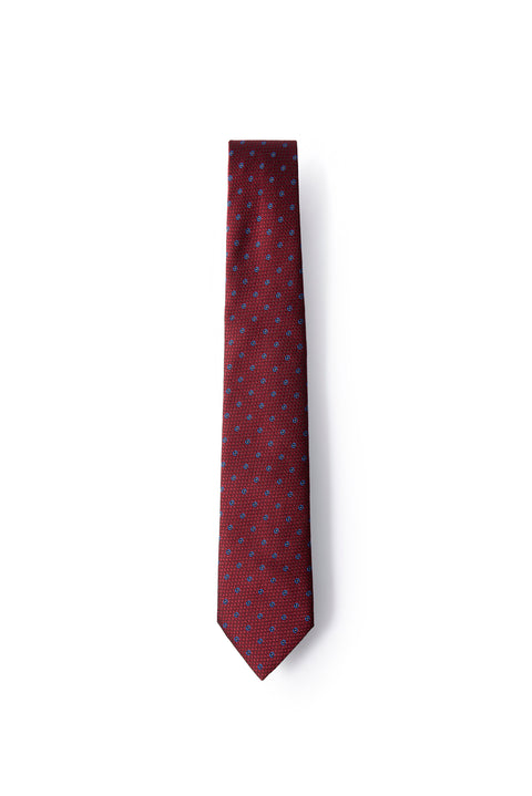 Dark Burgundy 3-Piece Patterned Tie, Pocket Square & Cufflinks Set in Gift Box