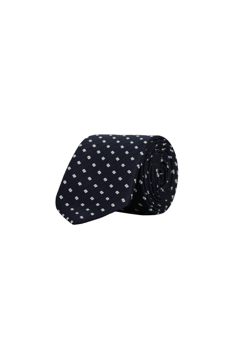 Dark Navy Patterned Tie