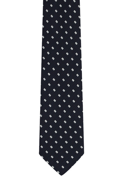 Dark Navy Patterned Tie