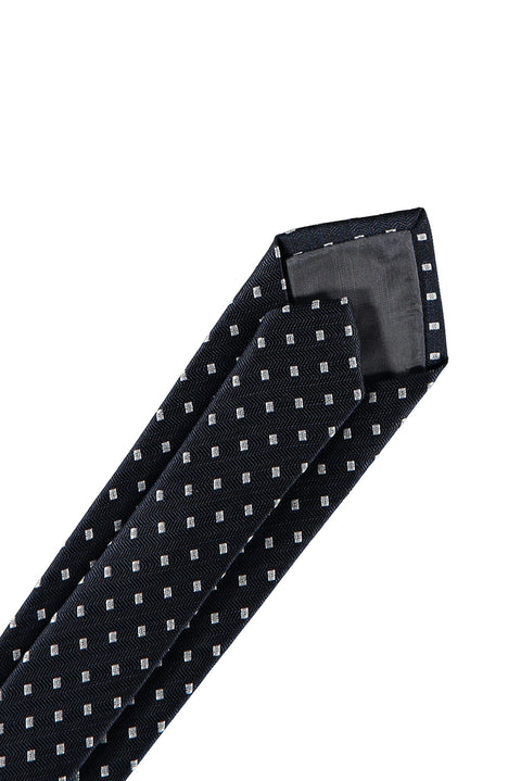 Dark Navy Patterned Tie