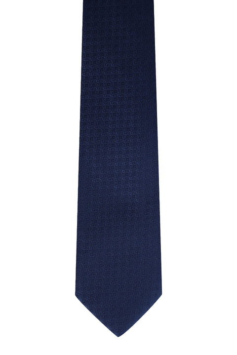 Dark Navy Patterned Tie