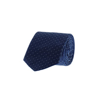 Medium Navy Patterned Tie