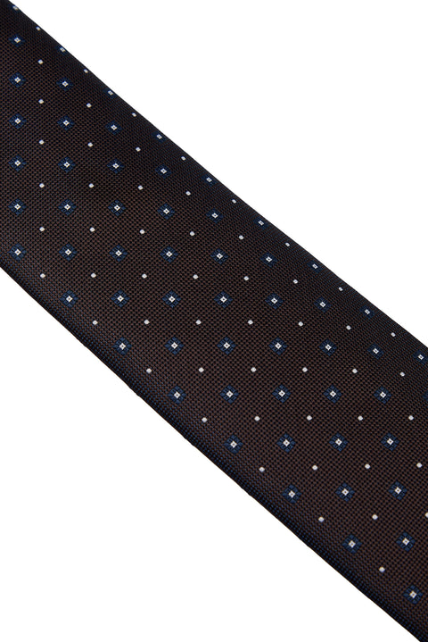 Dark Brown Patterned Tie