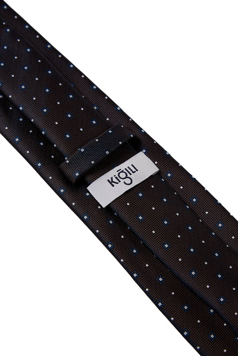 Dark Brown Patterned Tie