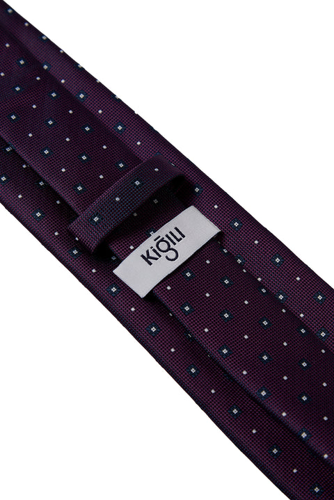 Medium Purple Patterned Tie