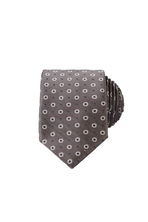 Medium Grey Patterned Tie