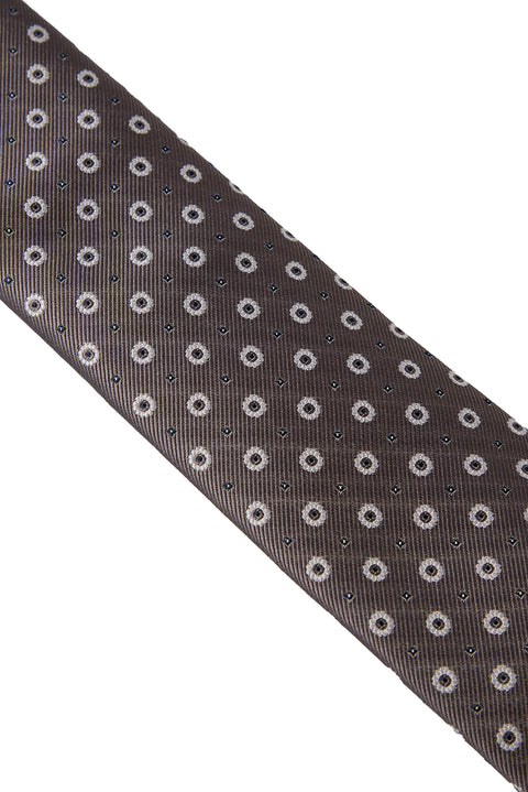 Medium Grey Patterned Tie