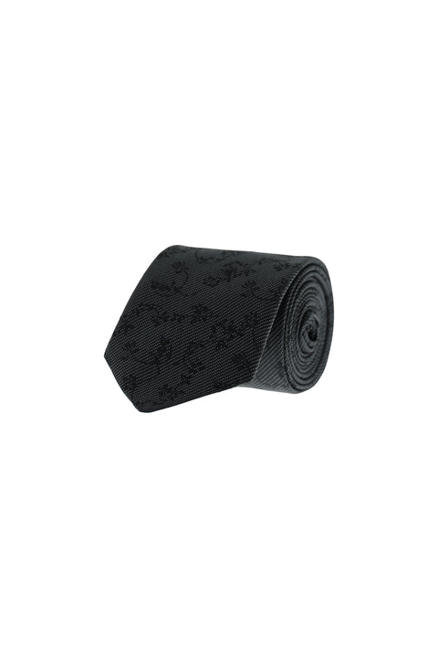 Black Patterned Tie