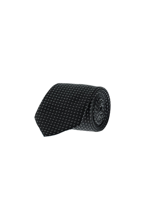 Black Patterned Tie