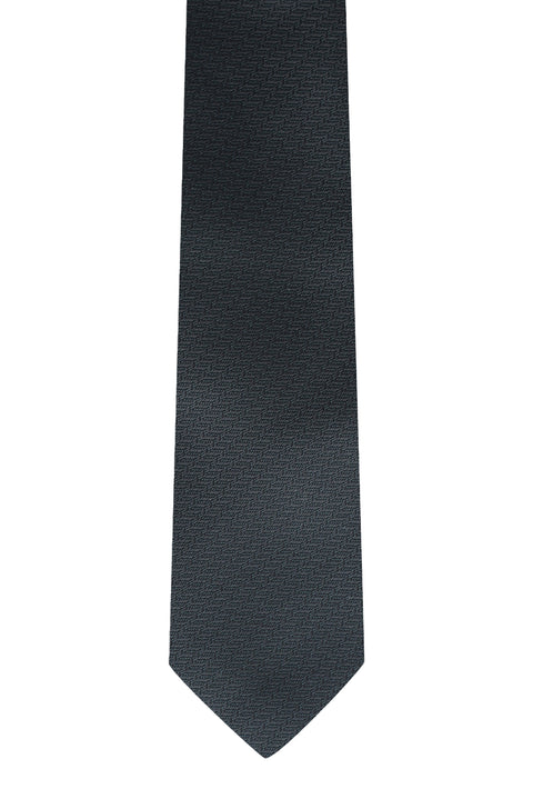 Light Black Patterned Tie
