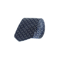 Medium Navy Patterned Tie