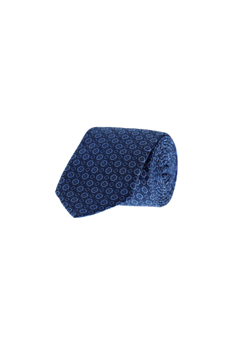Dark Navy Patterned Tie