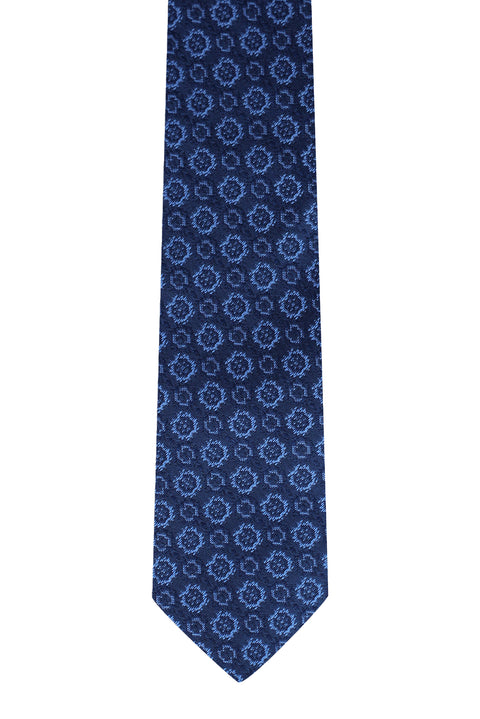 Dark Navy Patterned Tie