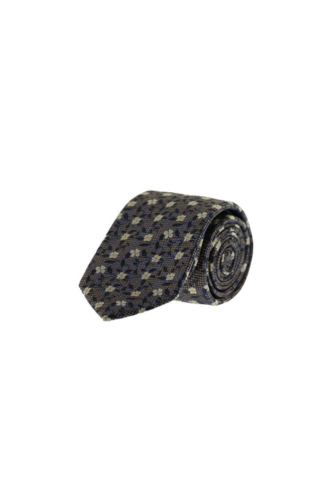 Dark Brown Patterned Tie