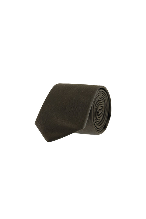 Dark Brown Patterned Tie