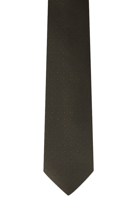 Dark Brown Patterned Tie