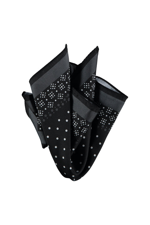 Black Patterned Handkerchief