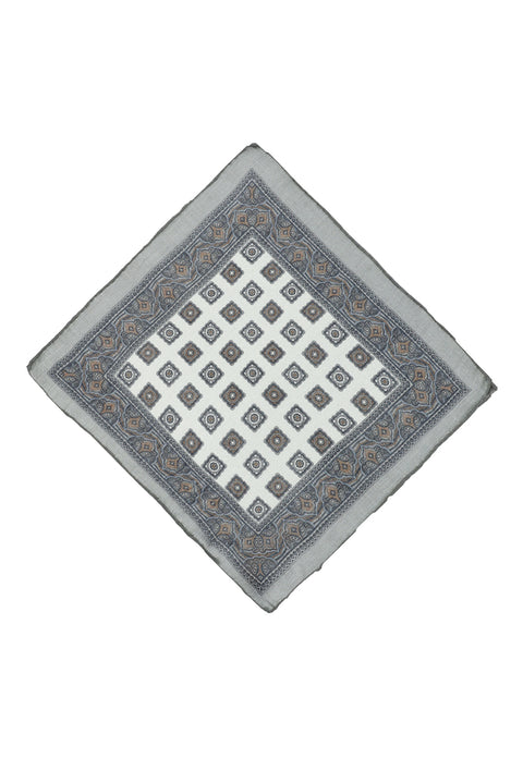 Medium Grey Patterned Handkerchief