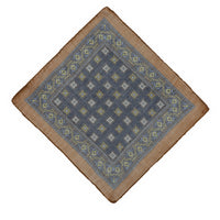 Dark Navy Patterned Handkerchief