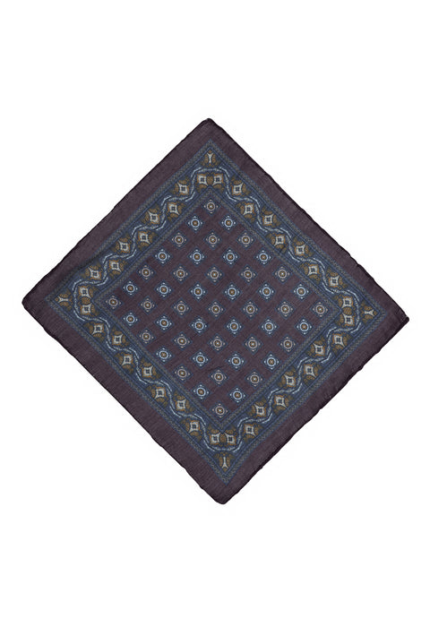 Dark Burgundy Patterned Handkerchief