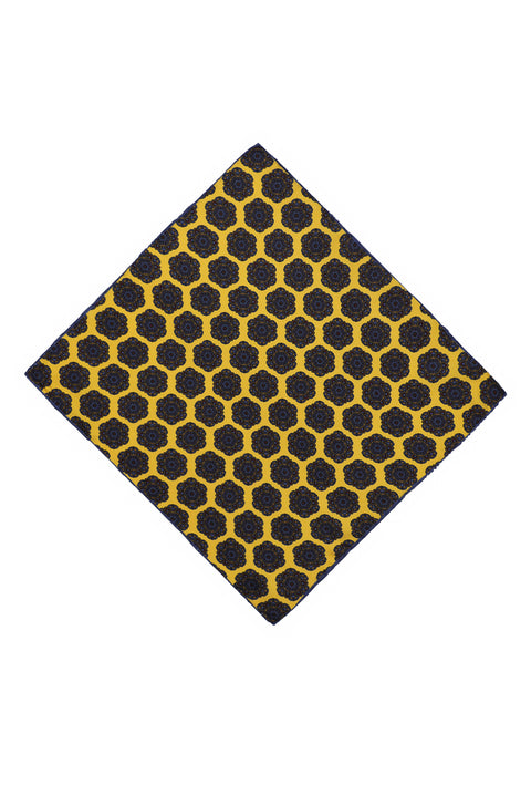 Dark Yellow Patterned Handkerchief