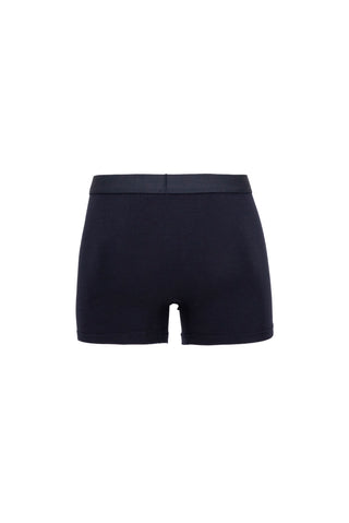  Koyu Lacivert 2'li Düz Modal Karışımlı Pamuklu Boxer Seti